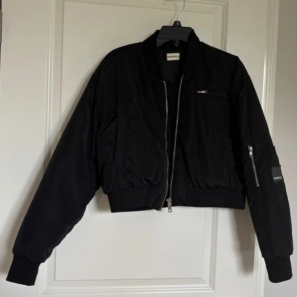 Adanola Crop Bomber Jacket - Picture 3 of 5